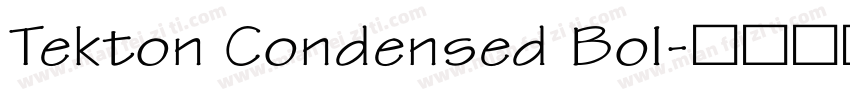 Tekton Condensed Bol字体转换